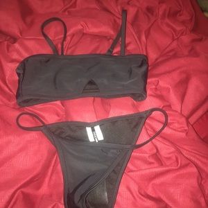 2 piece fashion nova black bikini set